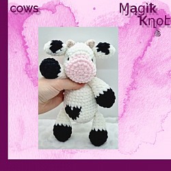 crocheted cow cute cuddle