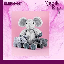 crocheted elephant elle