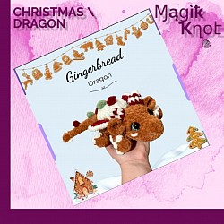 Gingerbread dragon christmas cute plushy