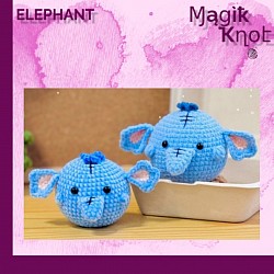 Chunky elephant plush cute crochet