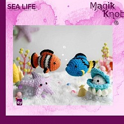 fish aquarium sea life crochet cute plush