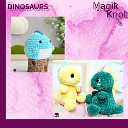 cute plush dinosaurs crochet