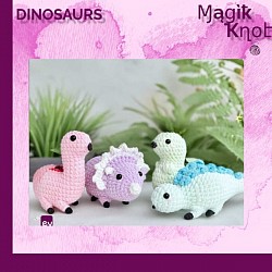 cute plush dinosaurs crochet