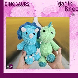 cute plush dinosaurs crochet