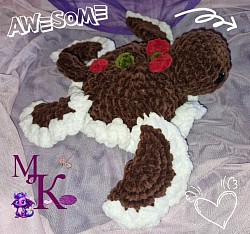 Cute plush christmas pudding turtle crocheted